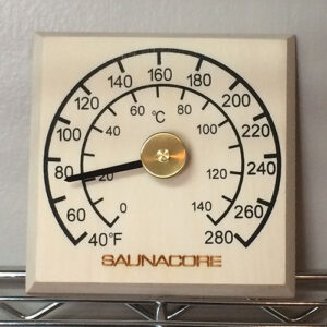 Wooden Square Thermometer - Celsius/Fahrenheit (SA07)
